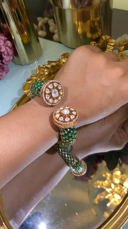 Festive Embedded Polki Kada Openable (Single)