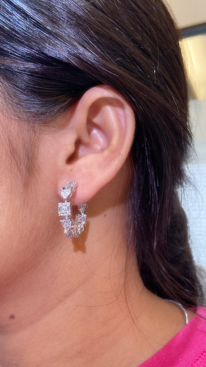 CLUSTER HOOP EARRINGS