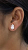 Tear drop pear solitaire earrings
