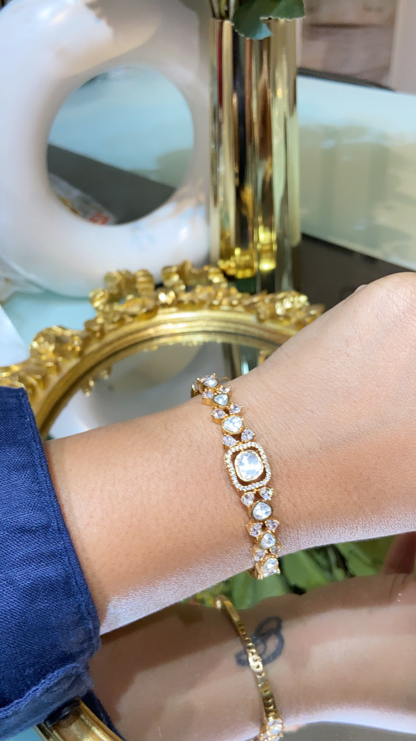 MOISSANITE POLKI DELICATE BRACELET