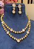 PREMIUM UNSHAPED POLKI KUNDAN NECKLACE SET - LONG