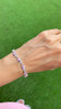Pink heart tennis bracelet