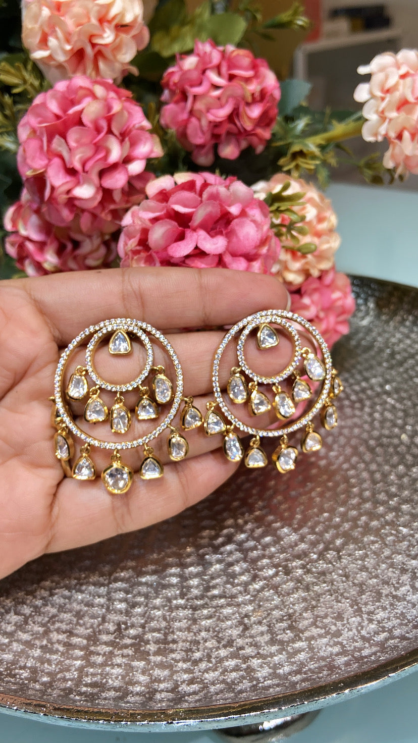 DANGLING CHAND EARRING - mini & large