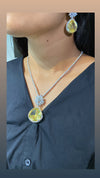 Festive Yellow Citrine long pendant style set