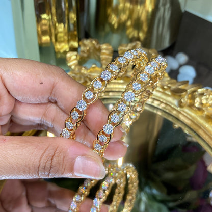 CLASSIC CLUSTER DIAMOND BANGLE (WITHOUT LOCK) 🪄