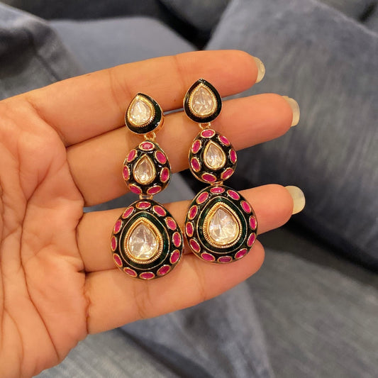 Noor Meenakari Drop Earrings