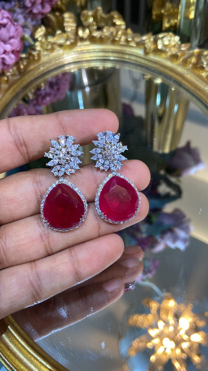 Pastel pop diamanté cocktail earrings