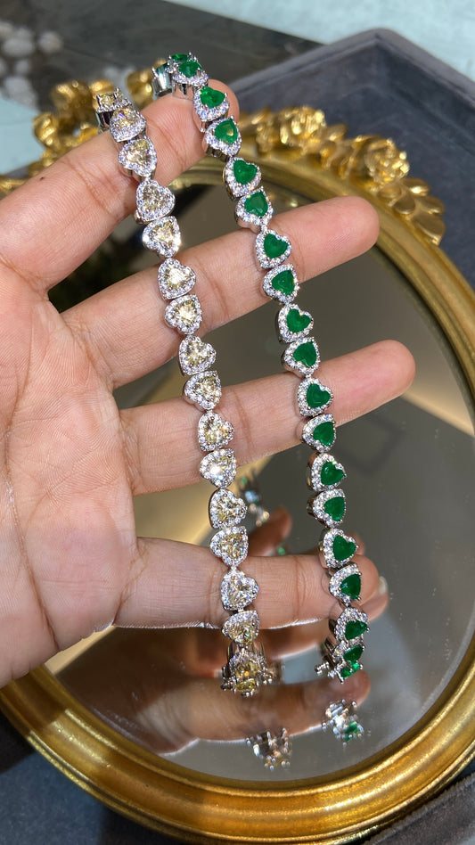 Classic Heart Tennis Bracelet