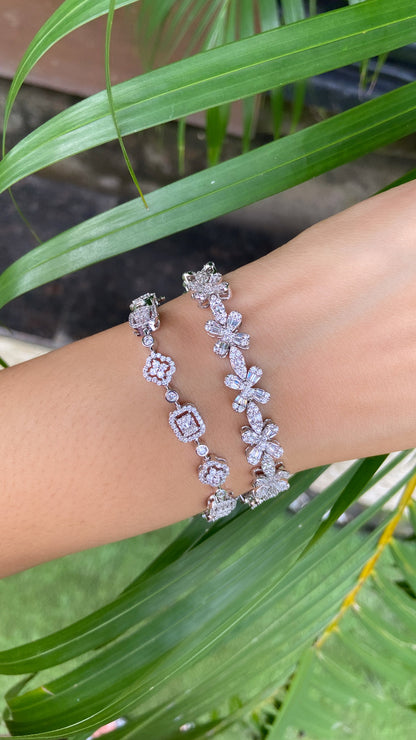 DESIGNER CLUSTER TENNIS BRACELET