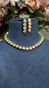 SINGLE LINE DELICATE POLKI KUNDAN NECKLACE SET