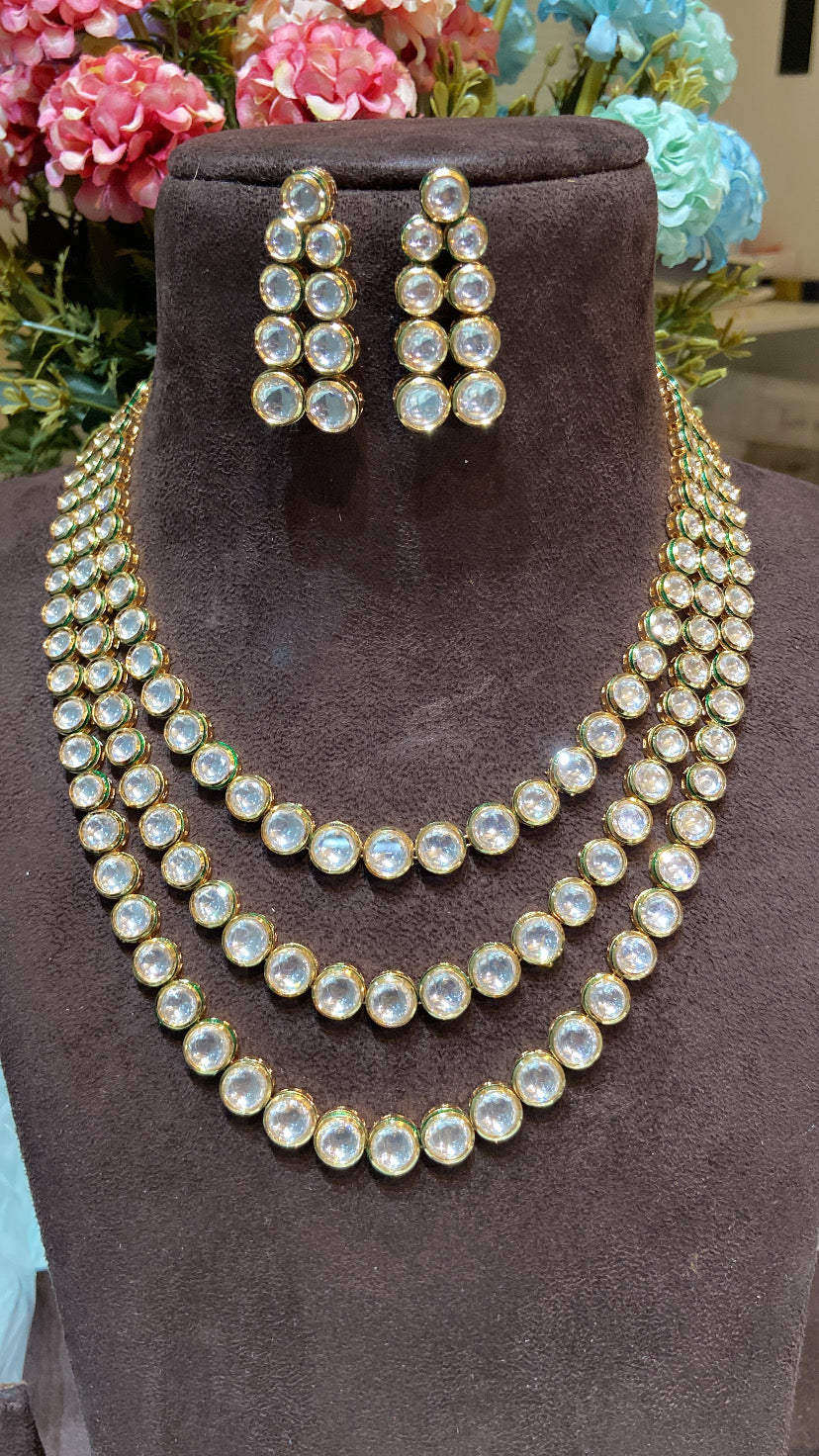 LINER KUNDAN POLKI SET