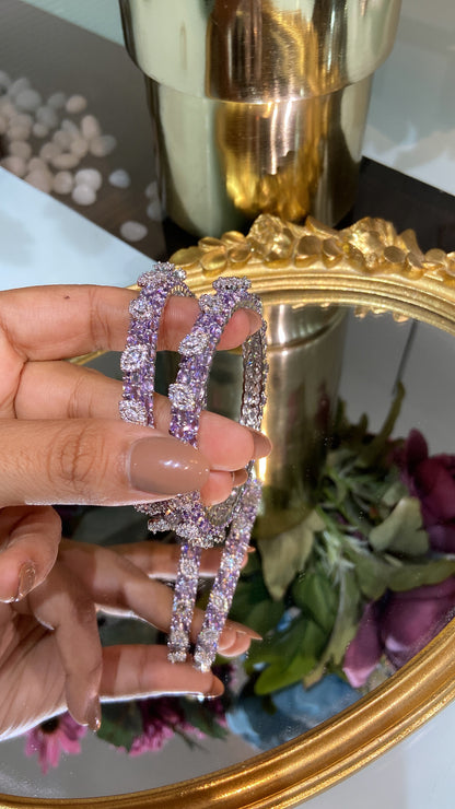 Designer colour invisible setting bangles Pacheli