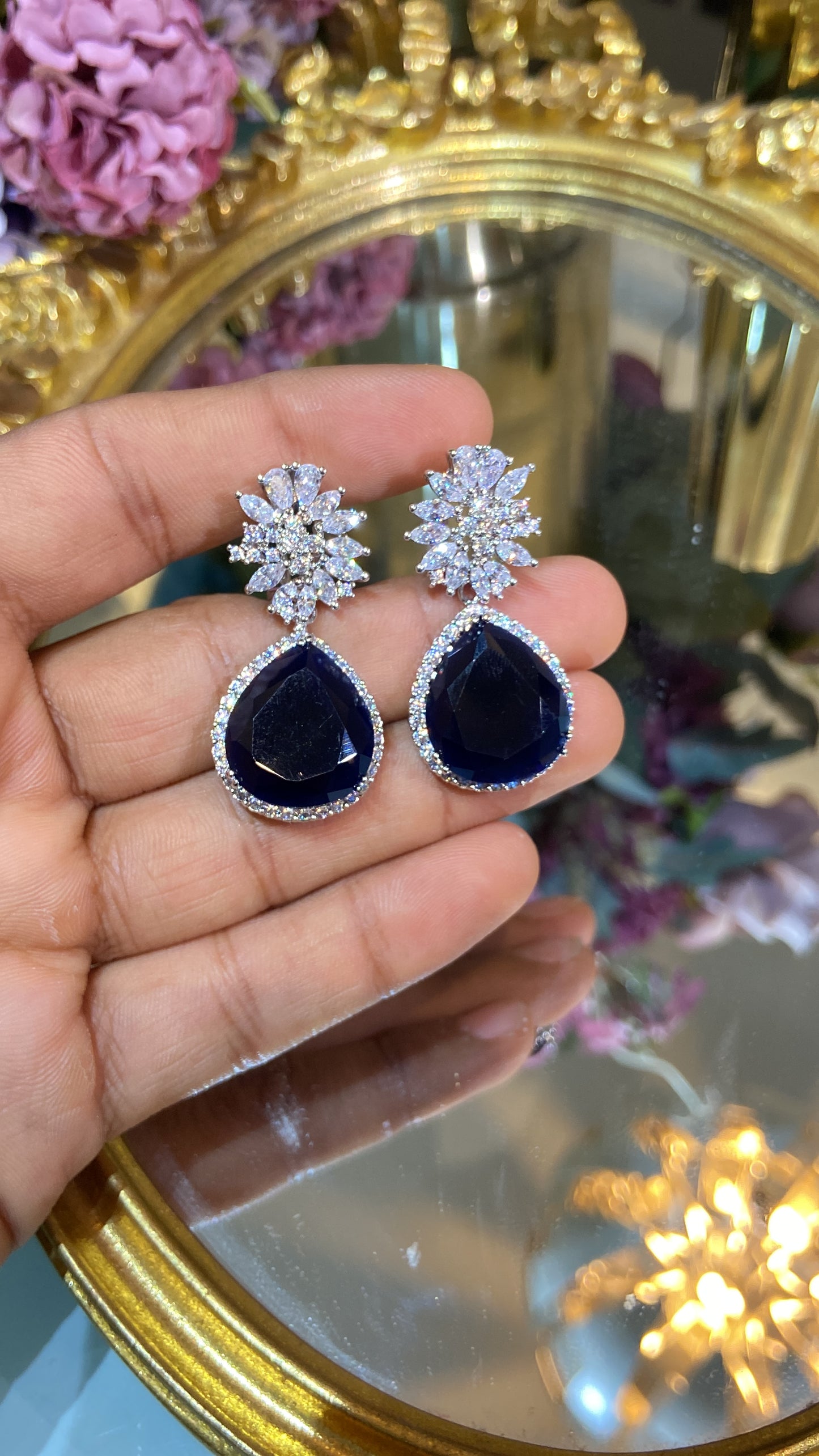 Pastel pop diamanté cocktail earrings