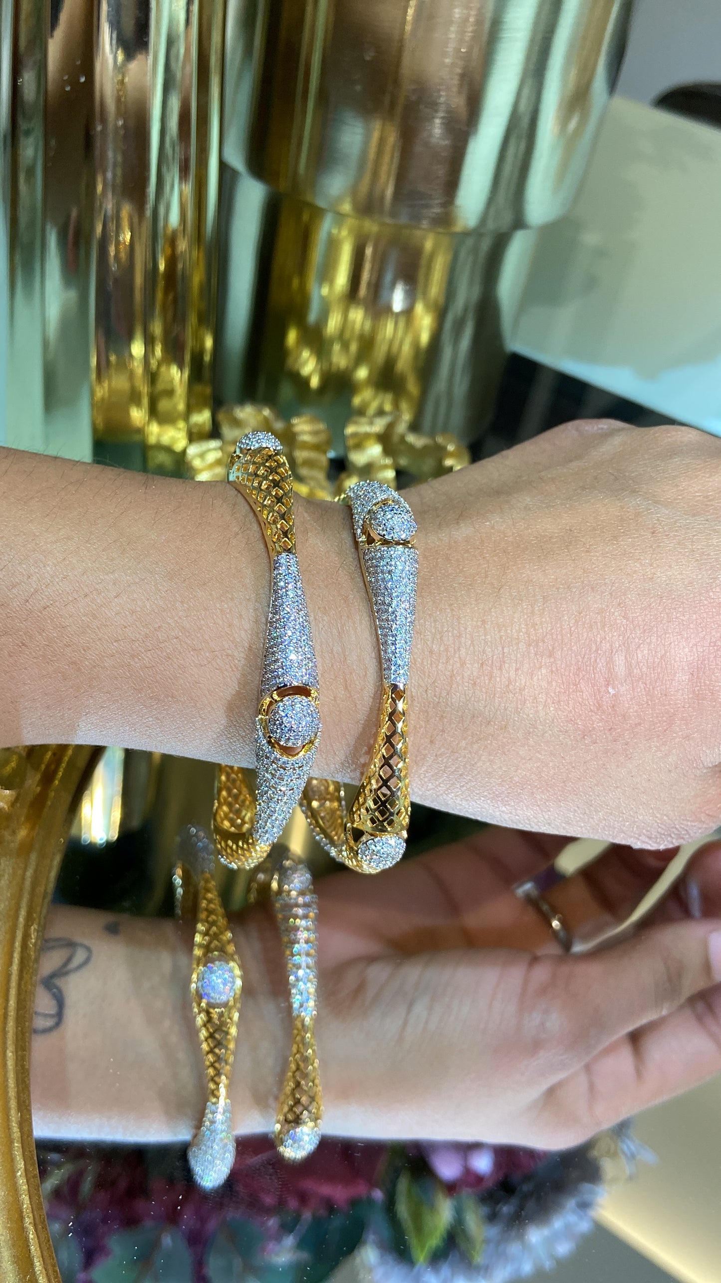 Square Diamond Bangles (Without Lock) 🪄