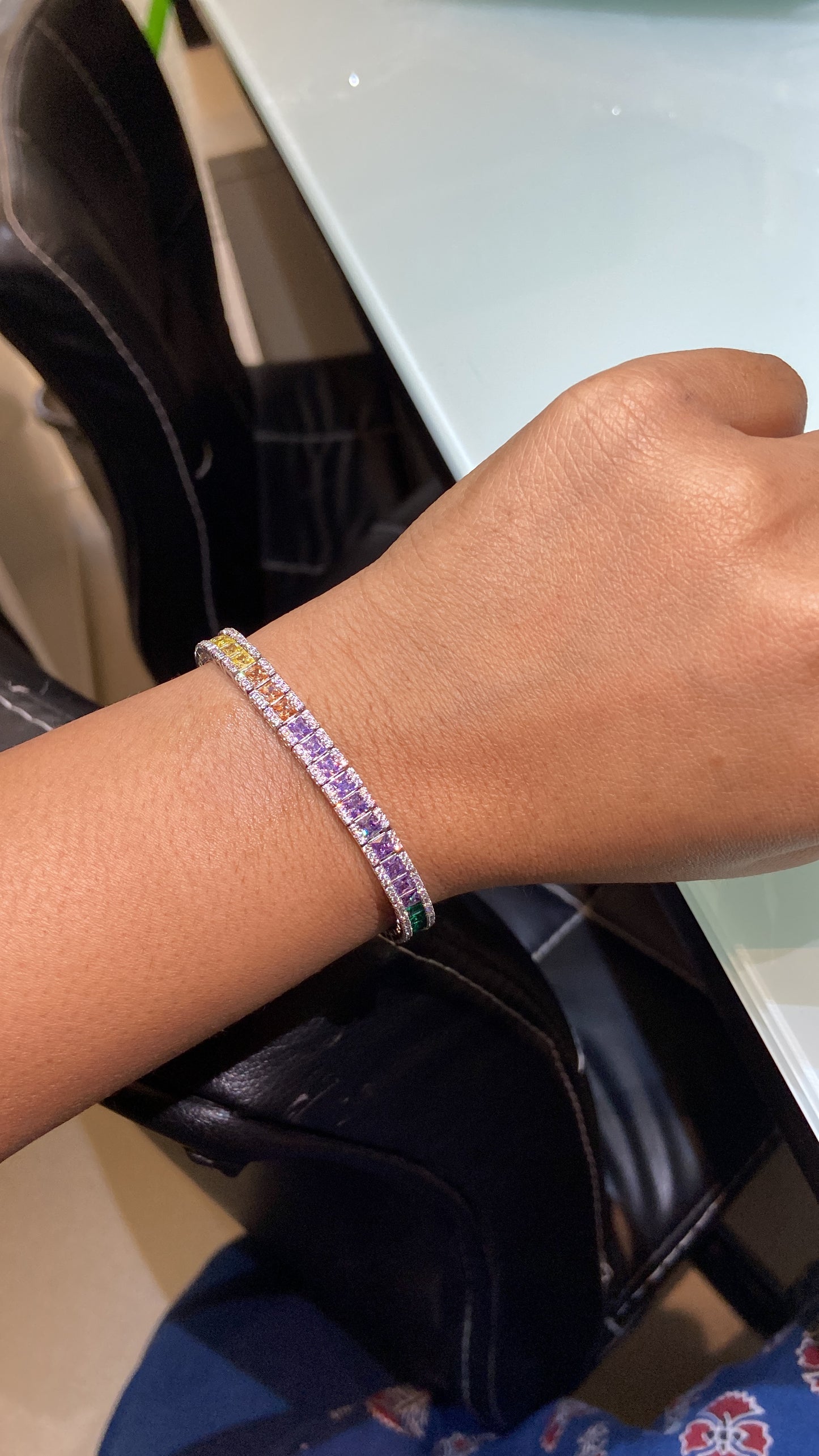 Rainbow Tennis Bracelet 🔝🎀