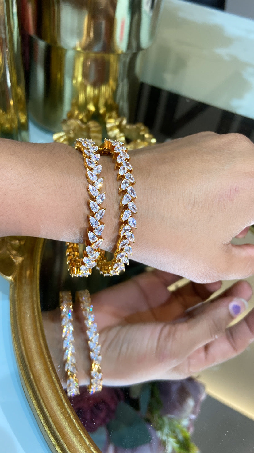 MARQUISE DIAMOND BANGLES (OPENABLE) PAIR