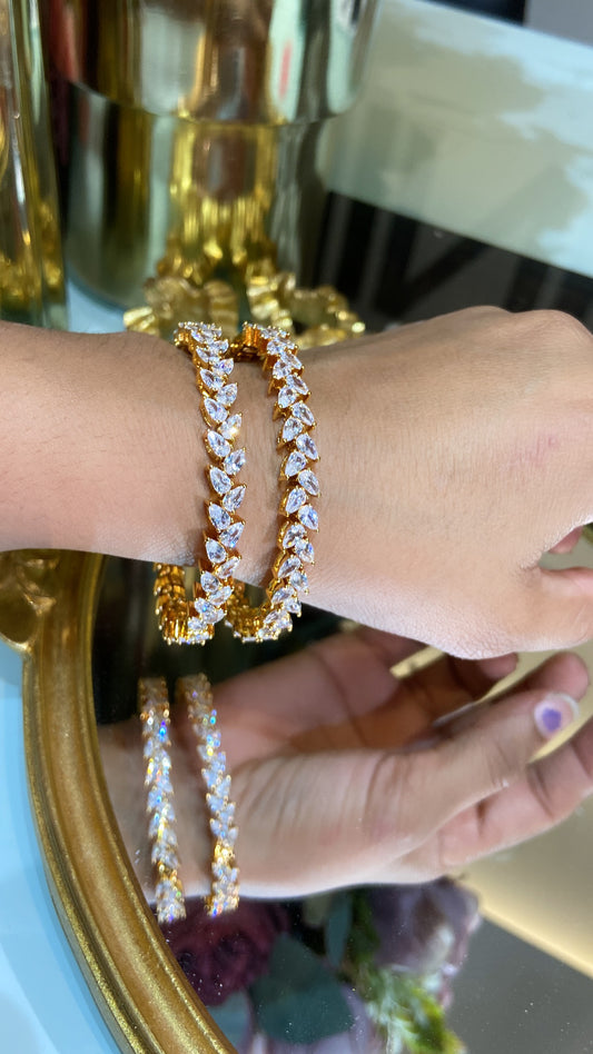MARQUISE DIAMOND BANGLES (OPENABLE) PAIR