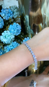 Flower designer tennis bracelet