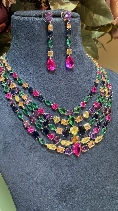 ROYAL 5 LINE NECKLACE SET