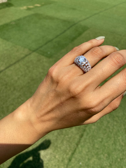 Best seller solitaire ring with mesh band ❄️