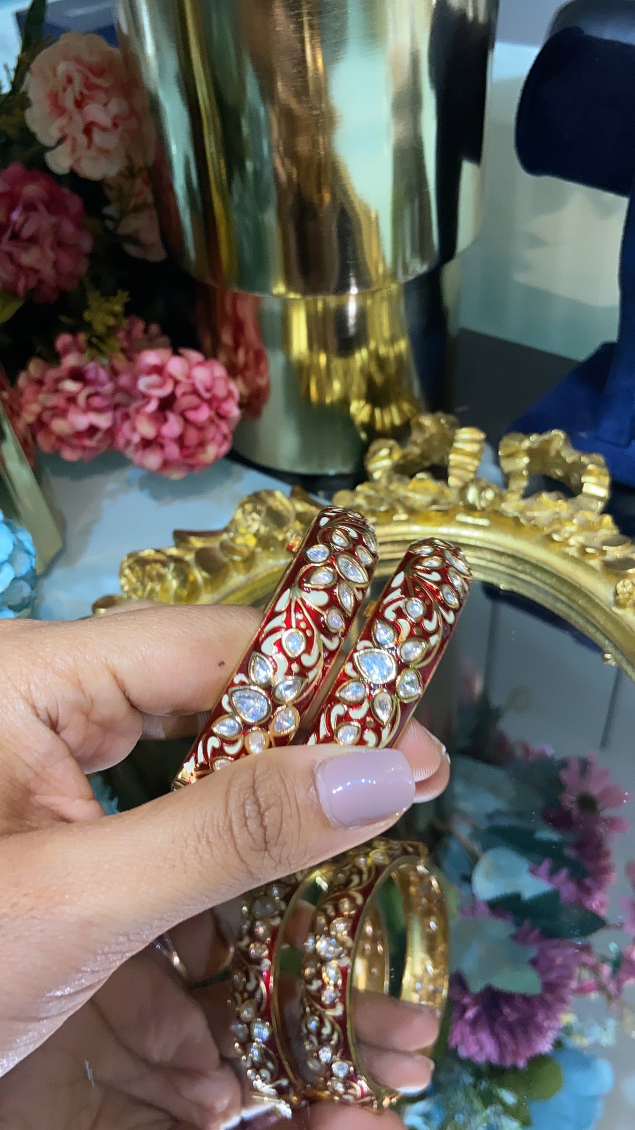 meenakari Polki Kada Openable (pair)