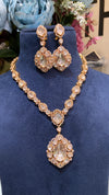 RICH Festive evergreen polki necklace set