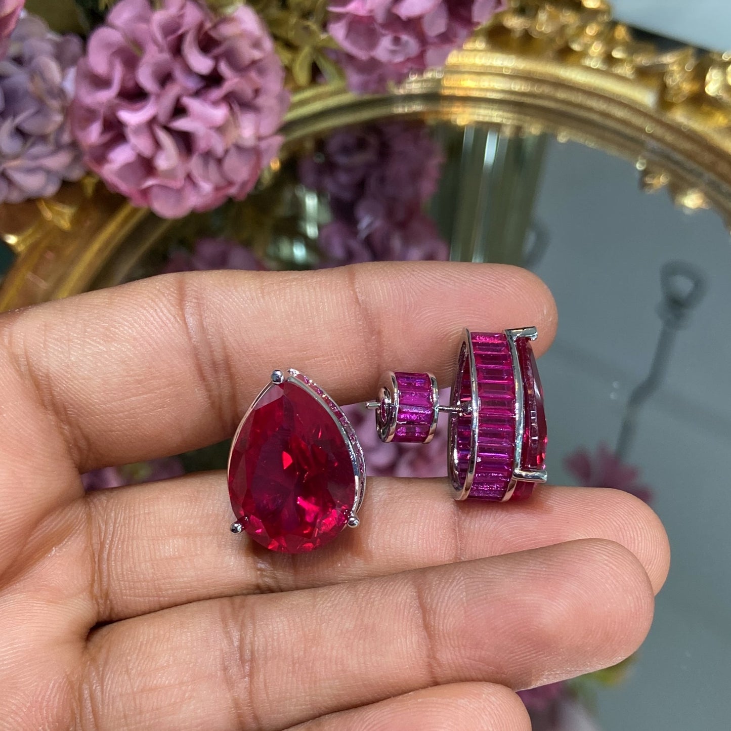 Tear Drop Dual colour studs