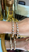 Leafy MOISSANITE Polki bangles (Not openable) Pair