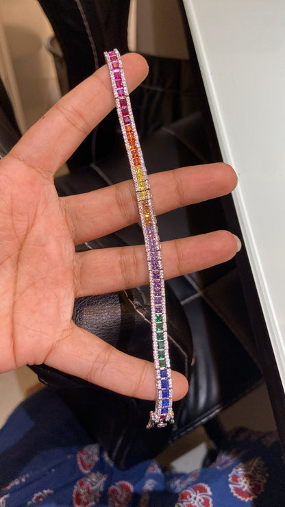 Rainbow Tennis Bracelet 🔝🎀