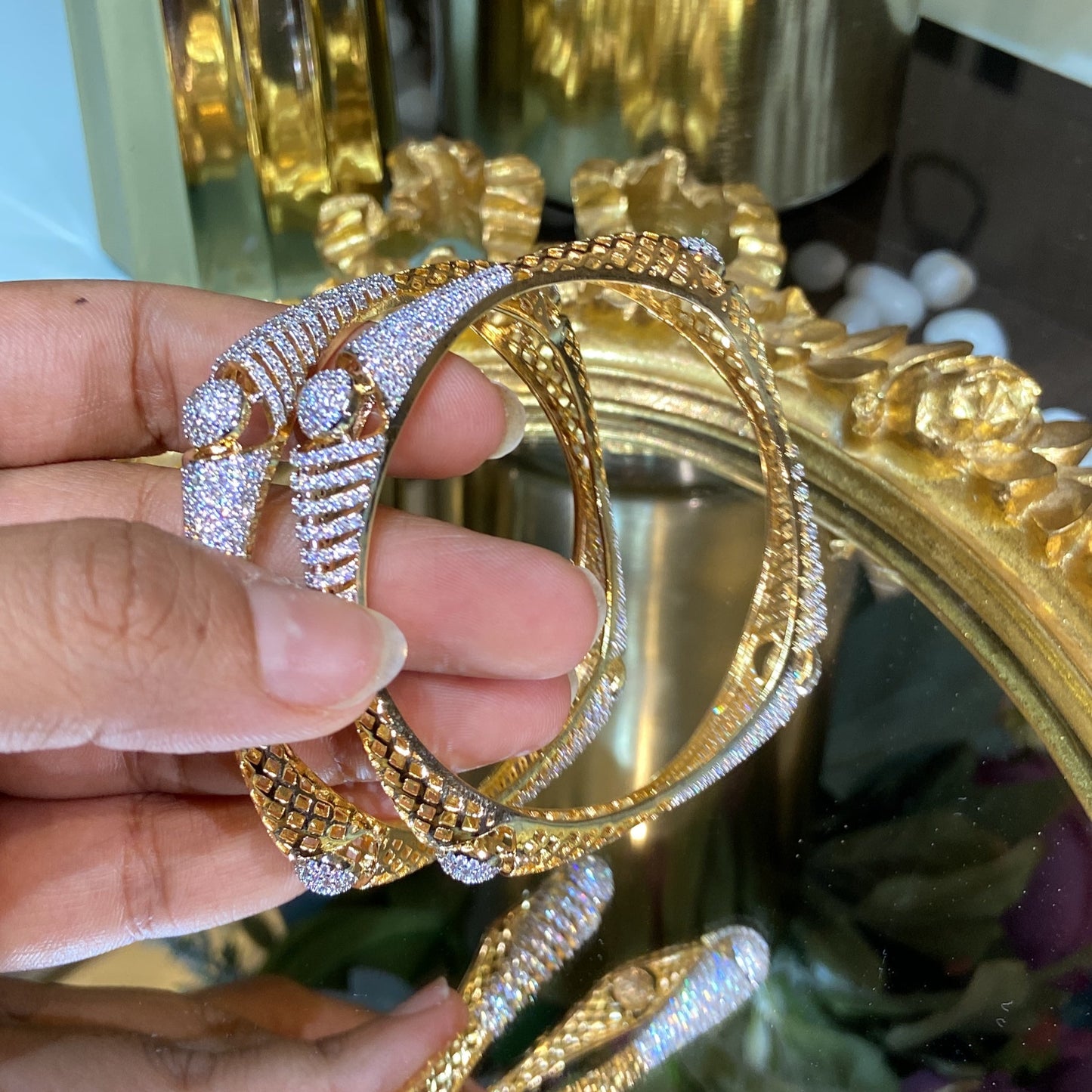 Square Diamond Bangles (Without Lock) 🪄