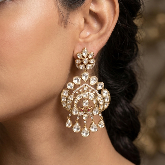 Timeless Crescent Polki Chandbalis