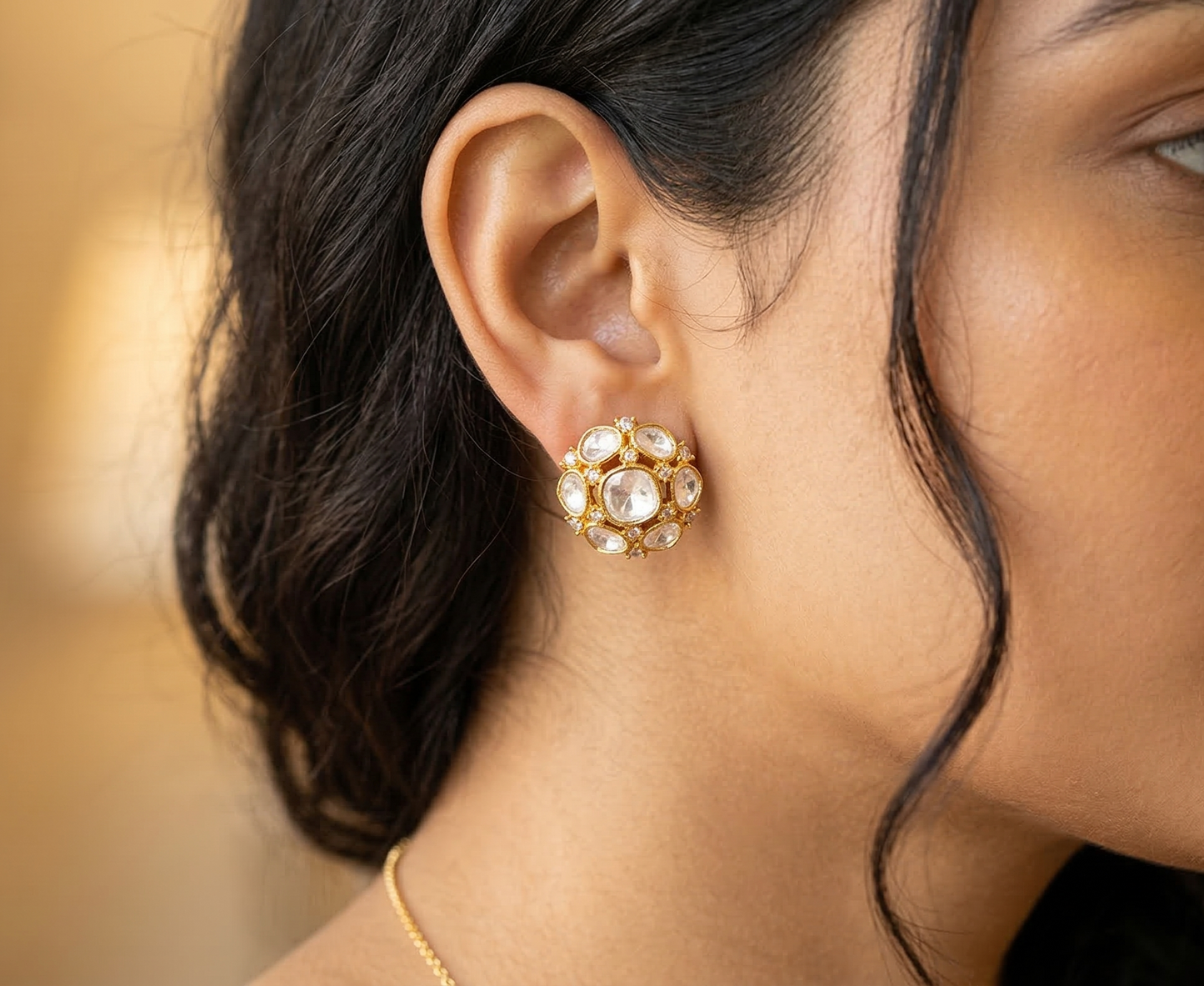 Jodha Polki Studs
