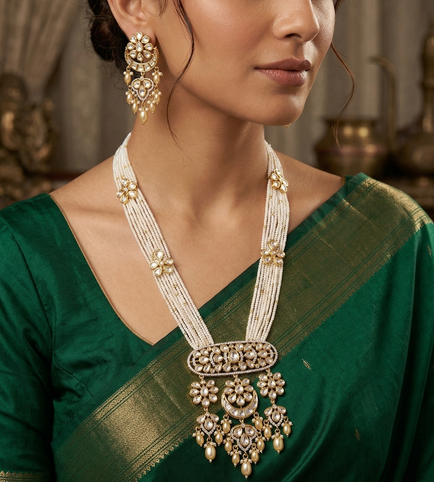 Basra Pearl Long Polki Set