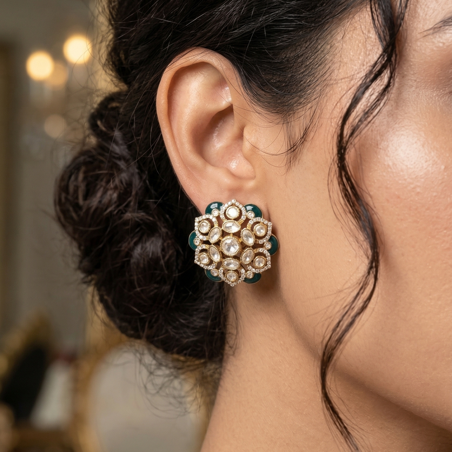 Royal Floral Mandala Studs