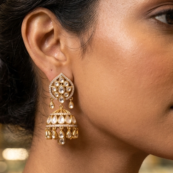 Kundan Jhumka Drops