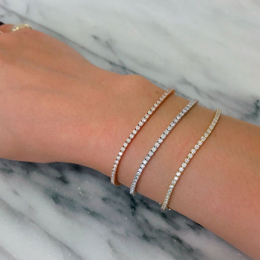 2mm Super Slim Diamond Tennis Bracelet 🔝