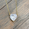 7ct Large Heart pendant chain