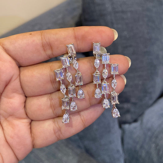 Multi-Strand Mixed-Cut Tiered Drops