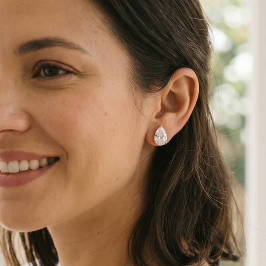 2.5 CT Tear Drop Earrings (Get a FREE GIFT)