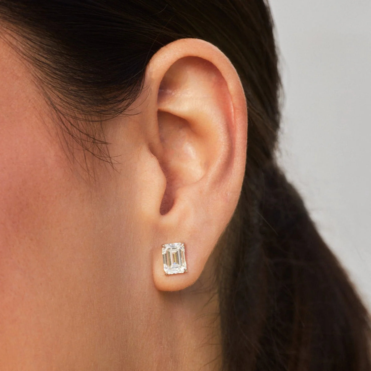 EMERALD CUT SOLITAIRE EARRINGS