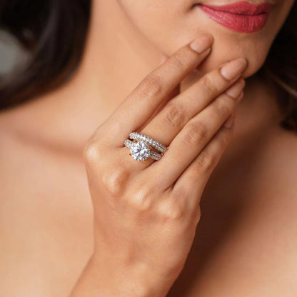 3ct Essential ring with support band (stackable)