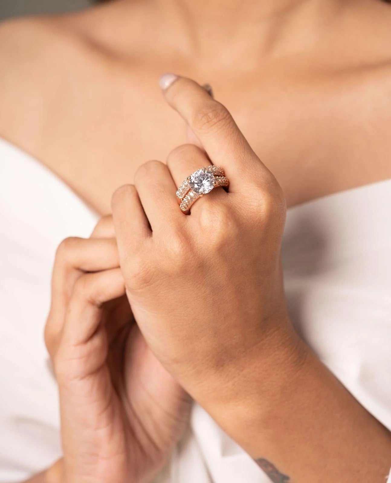 3ct Essential ring with support band (stackable)