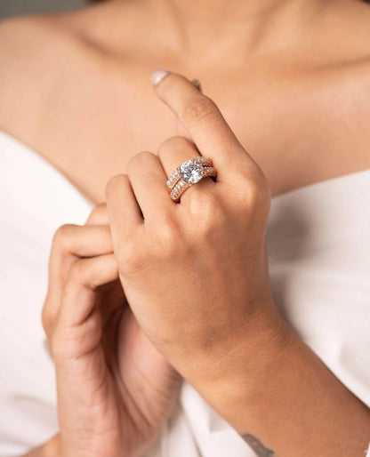 3ct Essential ring with support band (stackable)