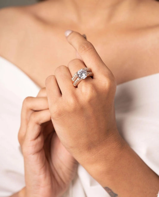 3ct Essential ring with support band (stackable)