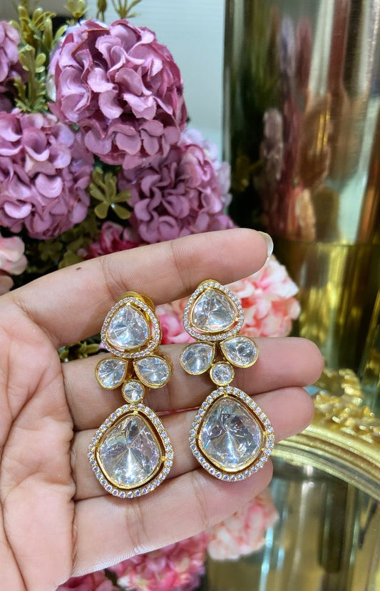 Parineeti Drop Moissanite Polki Tops