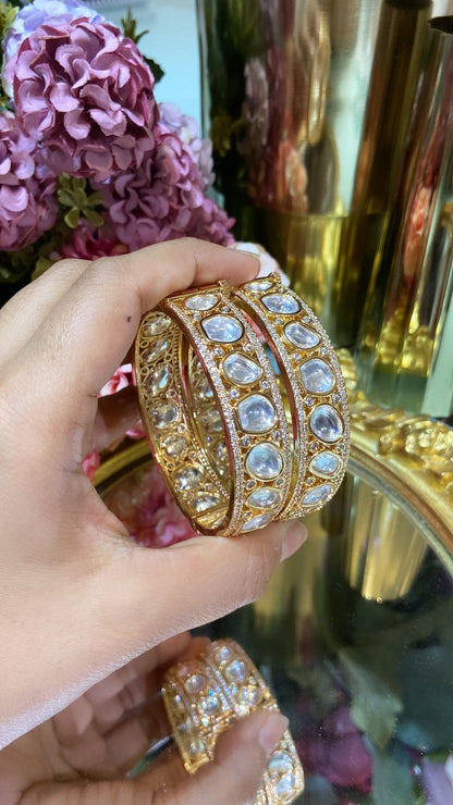 Unshaped Polki Kada (PAIR)