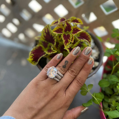 20 ct rock bling ring (with 2 support bands)