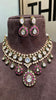 Antique Kundan Polki Choker Set with Emerald & Ruby Pink Meenakari