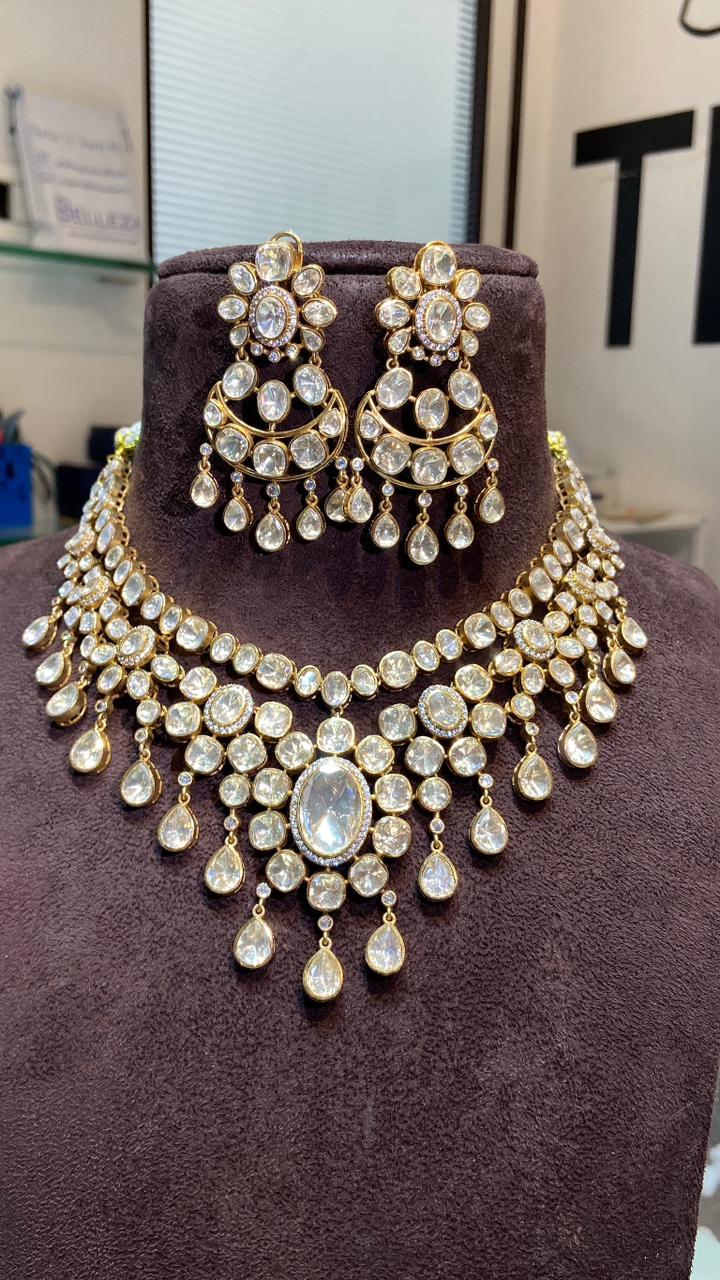 THE NOOR MAHAL MOISSANITE POLKI SET