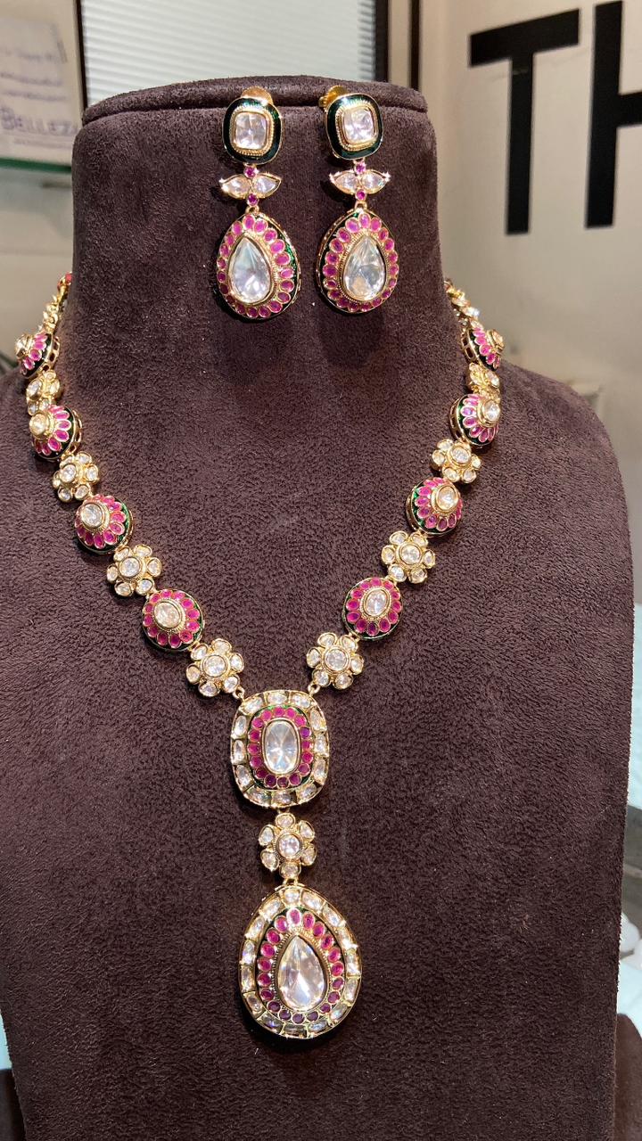 Meena polki long set